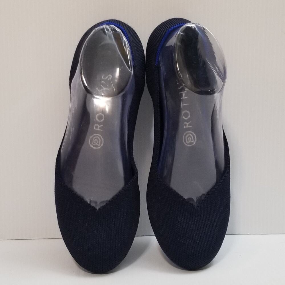 ROTHYS Scooter Navy The Flats Comfort Ballet Shoes Round Toe Womens Size 8.5 EUC